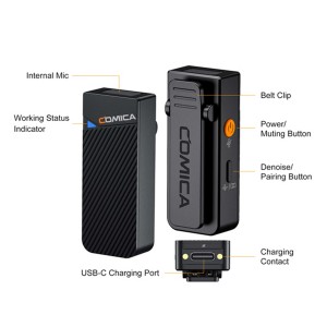 میکروفون یقه ای  بی سیم کامیکا مدل Vimo C2